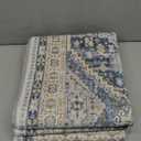 Hallway Runner Rug 2x12, Extra Long Washable Runner Rugs with Rubber Backing, Non Slip Runner, Vintage Rug Runners for Kitchen Laundry Room Entryway (Blue/Beige,2'x12')