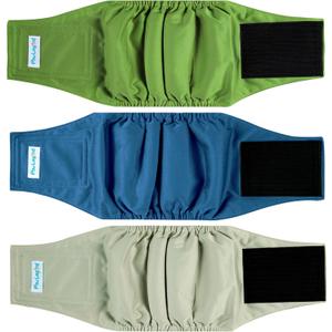 Paw Legend Washable Dog Belly Band Wrap Diapers for Male Dog | High Absorbing Puppy & Doggy Diapers Male (3 Pack,Army,Grey,Navy,Small)