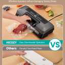 HiCOZY Vacuum Sealer for Food, Powerful Heat Food Sealer, Dry Moist 7-1 Multiple Automatic Modes, Easy-Lock Handle, Compact Design with 10 Vacuum Bags & 2 Bag Rolls, Bag Cutter Included, Space Gray