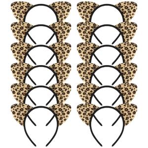 YARIEW 12 Pcs Leopard Print Headbands Cat Ears Headbands Animal Ears and Horns Headband Plush Horns Cosplay Costume Halloween Christmas (Multi-colored-4) YARIEW 12 Pcs Leopard Print Headbands Cat Ears Headbands Animal Ears and Horns Headband Plush Horns Cosplay Costume Halloween Christmas (Multi-colored-4)