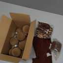 26 PCS Christmas Velvet Ornaments Decor Kit - Tree Toppers Bow, Ribbon, 12 Flocked Christmas Balls & 12 Vintage Bows for Brown Holiday Xmas Tree Decorations (Brown)