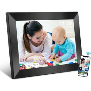 10.1Inch Uhale Digital Picture Frames WiFi Smart Electronic Picture Frame HD 16GB Digital Photo Frame,Digital Frame Easy to Share Photos and Video via Uhale APP-Gifts for Elders and Lovers (Matte Black)