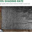 70% 10 X 20 FT Black Shade Cloth, Outdoor Sunblock Shade Cloth with Grommets, Durable Sun Shade Netting Shading Antifreezing for Patio, Garden, Plants Cover, Greenhouse, Barns, Dog Kennel