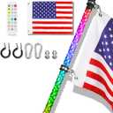 1Pc 3FT RGB Led Whip Light for ATV UTV, 360 Spiral Whip Light with mounting Bracket, led Whip Light Remote Control(30 Modes) for RZR Can-am Polaris Dune Buggy Offroad Truck (1pack)