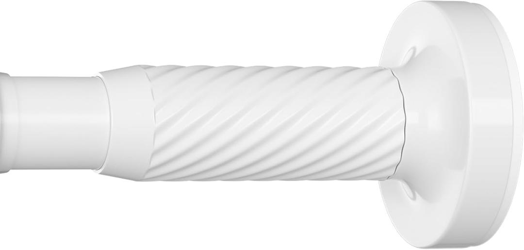 Tension Curtain Rod 32-90Inch White Shower Rod Adjustable Curtain Rods No Drilling Spring Rods Tension Rod for Bathroom, Windows, Closets, Doorway, Shower