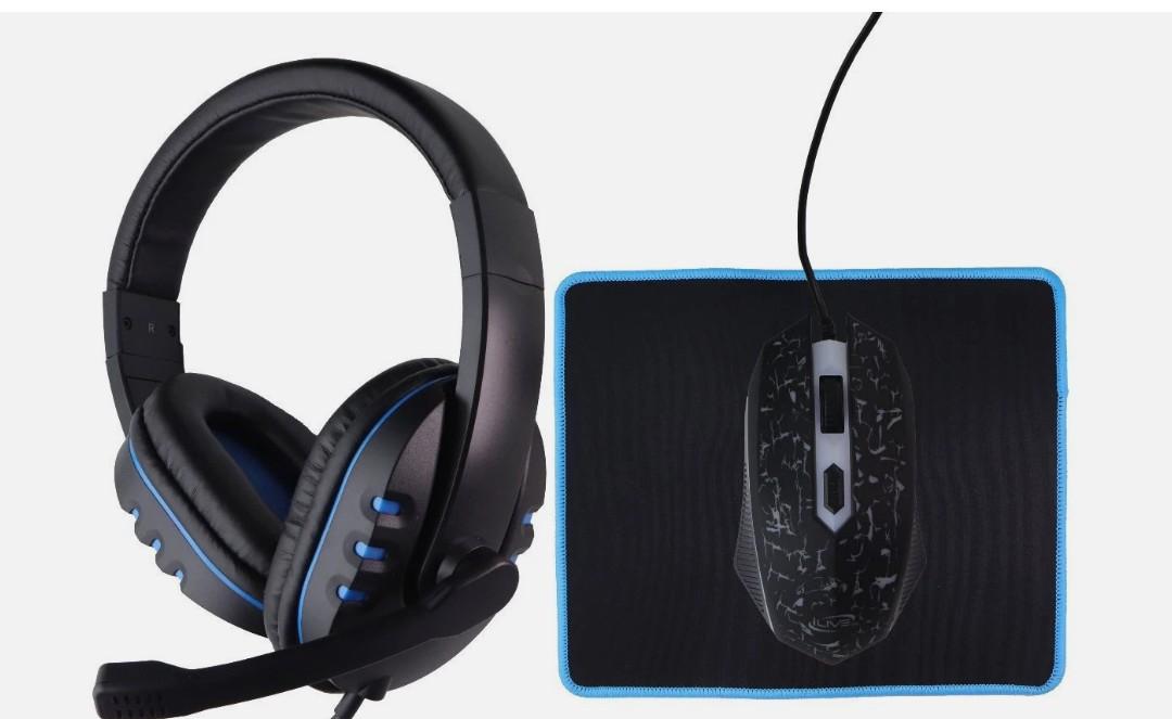 iLive Gaming Bundle - Headphones  / Mouse + Pad - Black (IAGMK22VP)