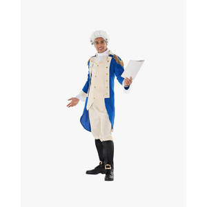 Morph George Washington Costume For Adults With Wig - Colonial Men’s Costume - Historical Dress Up Outfit , Size Large