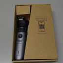 Norelco Philips Beard Trimmer 7000 Series, 100% Waterproof Trimmer for Men, 40 Lock-in Hair Length Settings, BeardSense Power Adaptability, Detail & T-Blade Trimmer Heads, Charging Stand, BT7670/40 (Black)