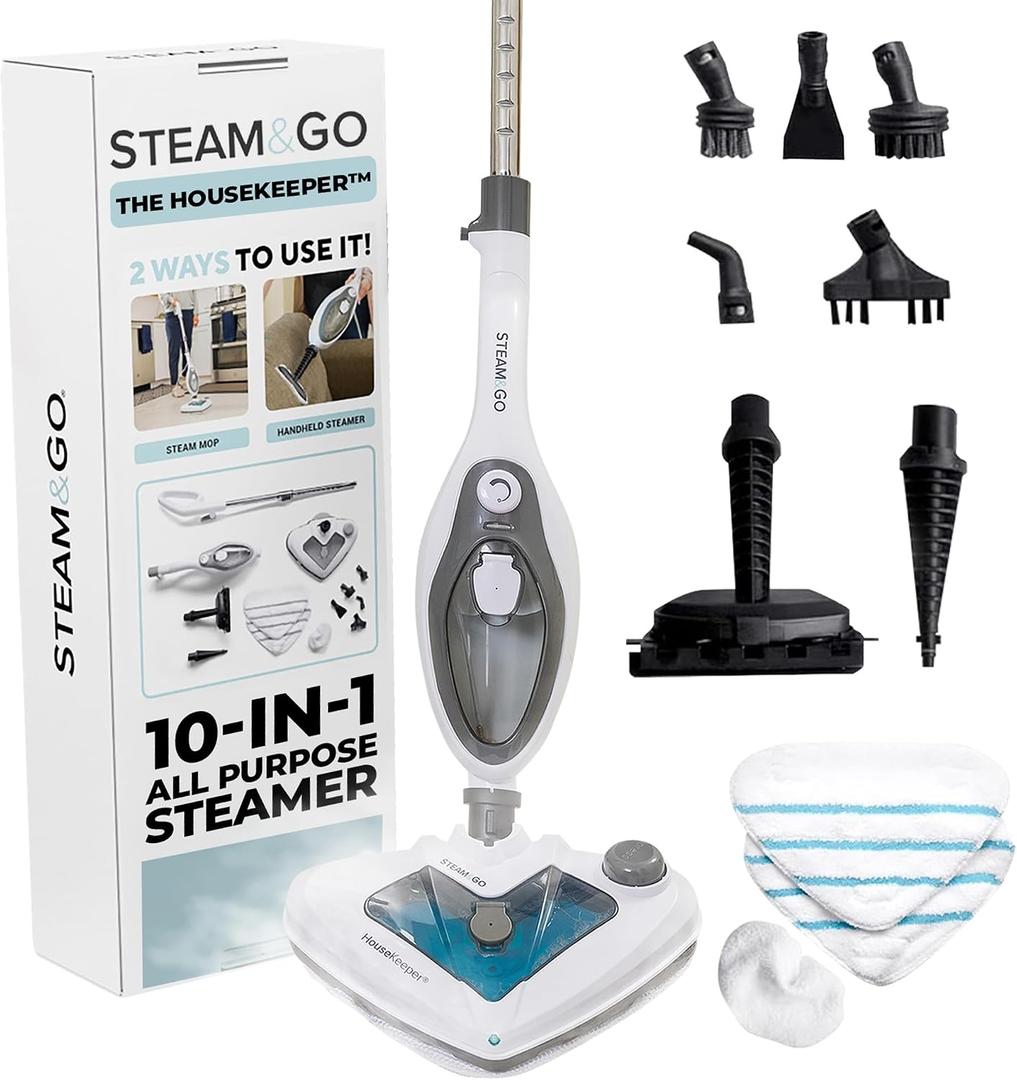 Steam & Go 10-in-1 Multi-Surface Steam Mop - Deep Clean with Heat