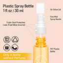 Empty Travel Size Toiletries Bottles Compatible with Sol de Janeiro 62 Perfume, 1 OZ TSA Approved Leak-Proof Refillable Containers, Refillable for 3 OZ & 8.1 OZ, Essentials, Only Bottles