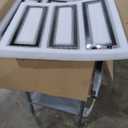 ykolupty H158 Modern Chandelier 12 Rings Black Chandelier Lighting Fixture High Ceiling Chandelier Suitable for Living Room Staircase Villa (Crystal Rectangle Black)