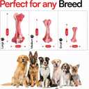 Indestructible Realistic Tough Dog Chew Toy  Natural Rubber Beef Flavor  Bone for Aggressive Chewers Long-Lasting, Teeth Cleaning, Safe & Non-Toxic (Large)