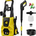 Electric Pressure Washer 5000 PSI 3.0 GPM High Power Washer with 4 Nozzles, 35FT Power Cord, Cleaning Machine with Foam Cannon for Cars Fences Driveways Patios Home Cleaning