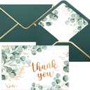 50 Pack Thank You Cards with Envelopes, 4x6 Inch Thank You Cards Bulk Blank Notes Card with Envelopes & Stickers for Wedding, Baby Shower, Bridal Shower, Birthday, Thanksgiving, Christmas