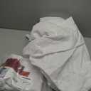 Obstal 2 Pack Table Clothes for 4 Foot Rectangle Tables - Water Resistant Washable Fabric Polyester Rectangle Table Cover Protector for Wedding, Banquet and Trade Shows, 48L x 24W Inches, White