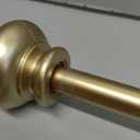 H.VERSAILTEX Window Curtain Rods for Windows 28 to 48 Inches Adjustable Decorative 3/4 Inch Diameter Single Window Curtain Rod Set with Classic Finials, Champagne Gold