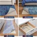 Jorvila Non-Slip Rug Pad Gripper 8x10 Feet, Anti Skid Mat for Under Area Rugs, Keeps Rugs in Position and Safe, Thick Cushioned Carpet Pad for Hardwood Floors Protection