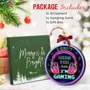 Gamer Christmas Ornaments 2025 - I Cant Hear You Im Gaming, Gamer Gifts for Men, Women, Wooden Gaming Ornament Gifts for Gamers Son, Brother, Boyfriend, Friends, Lover Video Game Gift Ideas