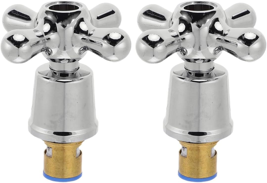 CALLARON 2Pcs Faucet Handle Replacement, Universal Hot & Cold Faucet Knob, Victorian Bathroom Shower Tap, Tap Repair Kit, Universal Valve Handle for Bathroom Sink, Bathtub, Tub