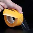Ultra-Thin Clear Double Sided Adhesive Tape 2 Inch x 85FT Heavy Duty Two Side Strong Sticky Mounting Tape, for DIY Arts & Crafts, Rug Non-slip, Anti Cat Scratch, Paste Wall Decoration, CNC Woodworking
