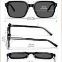 STGATN Retro Square Polarized Sunglasses for Men, UV400 Protection Sun Glasses, Trend Acetate Frame Shades