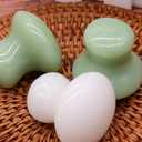 Uonlytech Spa Energy Round Jade Massage Mushroom Head Massager for Trigger Point Therapy Handheld Muscle Scraper Tool to Improve Circulation and Body Compact 3.1 Inch Size