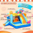 Doctor Dolphin Inflatable Bounce House for Kids Fun, Double Slide Jumping Inflatable Bouncer Blow Up Toddler Bouncy House for Kids 2-12 with Blower Use for Indoor&Outdoor