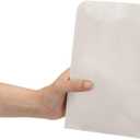 White Paper Sandwich Style Bags (200) 6"x 1"x 8" Dry Wax Grease Resistant Bags. Perfect for Sandwiches, Cookies, Pastries, Take Out, and Gifts