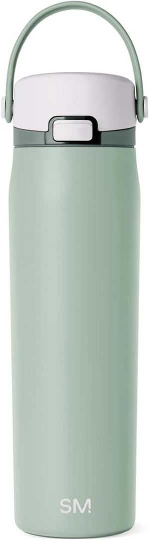 Simple Modern Mesa Sport Water Bottle with Covered Chug Lid | 24oz Cup Holder Friendly Insulated Stainless Steel Bottle for Gym, Sports and Travel | Willow