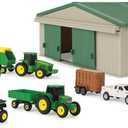TOMY John Deere Die-Cast Farm Toy 70-Piece Value Playset with Machine Shed, Tractors, Trucks, Implements, and Farm Animals