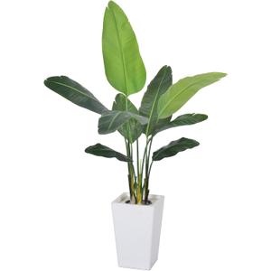 HAIHONG Bird of Paradise Plant Artificial 5ft,Faux Plants Indoor with White Planter,Fake Tree with Lifelike Leaves,The Perfect Indoor Silk Floor Plant for HomeHallway and Office Decor