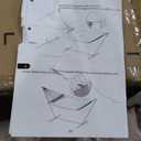 SUPERJARE Hammock with Stand, 2 Person Heavy Duty Hammock with Padded Cotton, Detachable Pillow & Strong Curved-Bar & Portable Carrying Bag, Perfect for Outdoor & Indoor, Aqua Blue