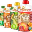 Happy Tot Organics Stage 4 Baby Food Pouches, Gluten Free, Vegan Snack, SuperFoods Fruit & Veggie Puree & Chia Variety Pack, 4.22 Ounce (Pack of 16), BB 08/02/2025
