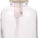 Hemoton Glass Lotion Bottle Pump Reusable Syrup Dispenser for and for Easy Identification High-Grade Material for Kitchen and Bathroom Use (22X8.1X8.1CM, Golden)