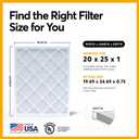 BNX TruFilter 20x25x1 Air Filter MERV 11 Allergy, Dust & Pet Defense 6-Pack