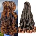 Luoyudu French Curls Braiding Hair #T30 Synthetic Bouncy Curly Braiding Hair Extensions 75g/Pack French Curly Crochet Hair Extensions 24inch (T30)
