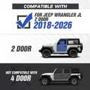 for JL Side Steps Small Running Boards Compatible with 2018-2026 Jeep Wrangler JL JLU Unlimited 2 Doors, Heavy-Duty Steel Nerf Bars Bolt-on Step Plates (2PCS, Black)