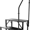 RV Steps with Handrail,2 Step Trailer Steps,Outdoor RV Stairs with Anti-Slip Pedals,Outdoor Steps for Travel Trailers,Heavy Duty Mobile Home Stairs for Camper, Porch, Spa