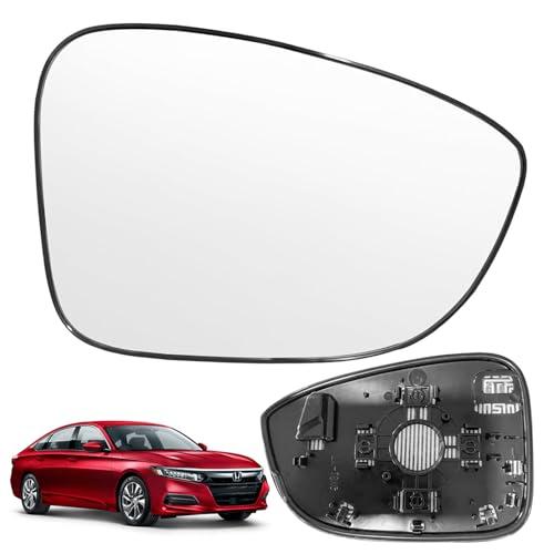 LHCDQSKCW Compatible With Honda Accord 2018 2019 2020 2021 2022 Passenger Right Side Mirror Glass Replacement, Heated Side Rearview Mirror with Backing Plate