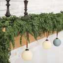 Jutom 2 PCS 6 ft Christmas Cedar Garland - Artificial Realistic Holiday Cedar Pine Needles Greenery Garland Decoration for Mantel Table Winter Party