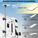 Starlink Mini Pole Mount, Lymorexan 8 Ft Starlink Mimi Mounting Kit with 4.5" Suction Feet, Removable Stainless Steel Pole, Suction Cup Mount/Accessories Suitable for RV, Van, Truck