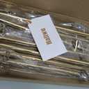 Haliwu 10 Pack Cabinet Handles Brass Gold Cabinet Pulls 6-1/4 Inch Hole Center Drawer Pulls Modern Bar Dresser Handles for Bathroom Kitchen Bedroom
