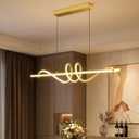 Linear Pendant Light Kitchen Island, 47.2in Modern Chandelier for Dining Room Warm/Neutral/White Adjustable with Remote Control, Island Light Over Home Bar & Home Office