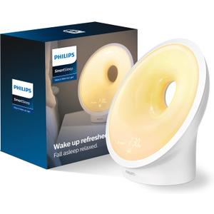 Philips SmartSleep Sleep and Wake-Up Light, Simulated Sunrise and Sunset, Multiple Lights and Sounds, Relax Breathe to Sleep, HF3650/60