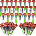 LiYiQ 50 Pcs Football Multicolor Pen in One Cartoon Cute Fun 4-in-1 Cute Pens Bulk Kawaii Football Shape Cool Ballpoint Pens Fun Gifts