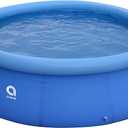 JLeisure Avenli 17807 10 Foot x 30 Inch 2 to 3 Person Capacity Prompt Set Above Ground Kid Inflatable Outdoor Backyard Swimming Pool, Blue