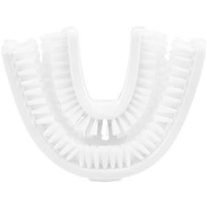 V-White U-Shaped Replacement Head for Ultrasonic Toothbrush - New Improved Design, 75% Faster, Effective Whole Mouth Deep Clean & Massage, Thinner Soft Food Grade Silicone Bristles (White, Adult.)