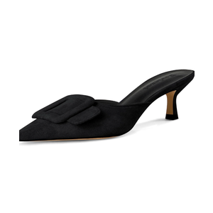 Fericzot Mule Slippers for Women,Slingback Buckle Pumps Pointed Toe Kitten Heels Shoes Slides Backless Dress Sandals 10 Fericzot Mule Slippers for Women,Slingback Buckle Pumps Pointed Toe Kitten Heels Shoes Slides Backless Dress Sandals 10