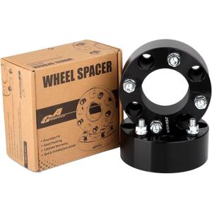 GAsupply ATV 4x110 Wheel Spacers 2 inch, Black ATV Wheel Adapters Spacers 74mm Hub Bore 101.25 Studs, Compatible with Honda, Suzuki, Bombardier, 2 Pack