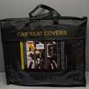 F150 Front Seat Covers Faux Leather, fit for 2015-2026 F150 SuperCrew SuperCab Regular Cab 2017-2026 F250 F350 F450 Super Duty Crew Cab SuperCab Regular Cab(Front Pair, Black 2 pcs)